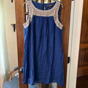 Luxology Blue Jeweled Dress, Size M